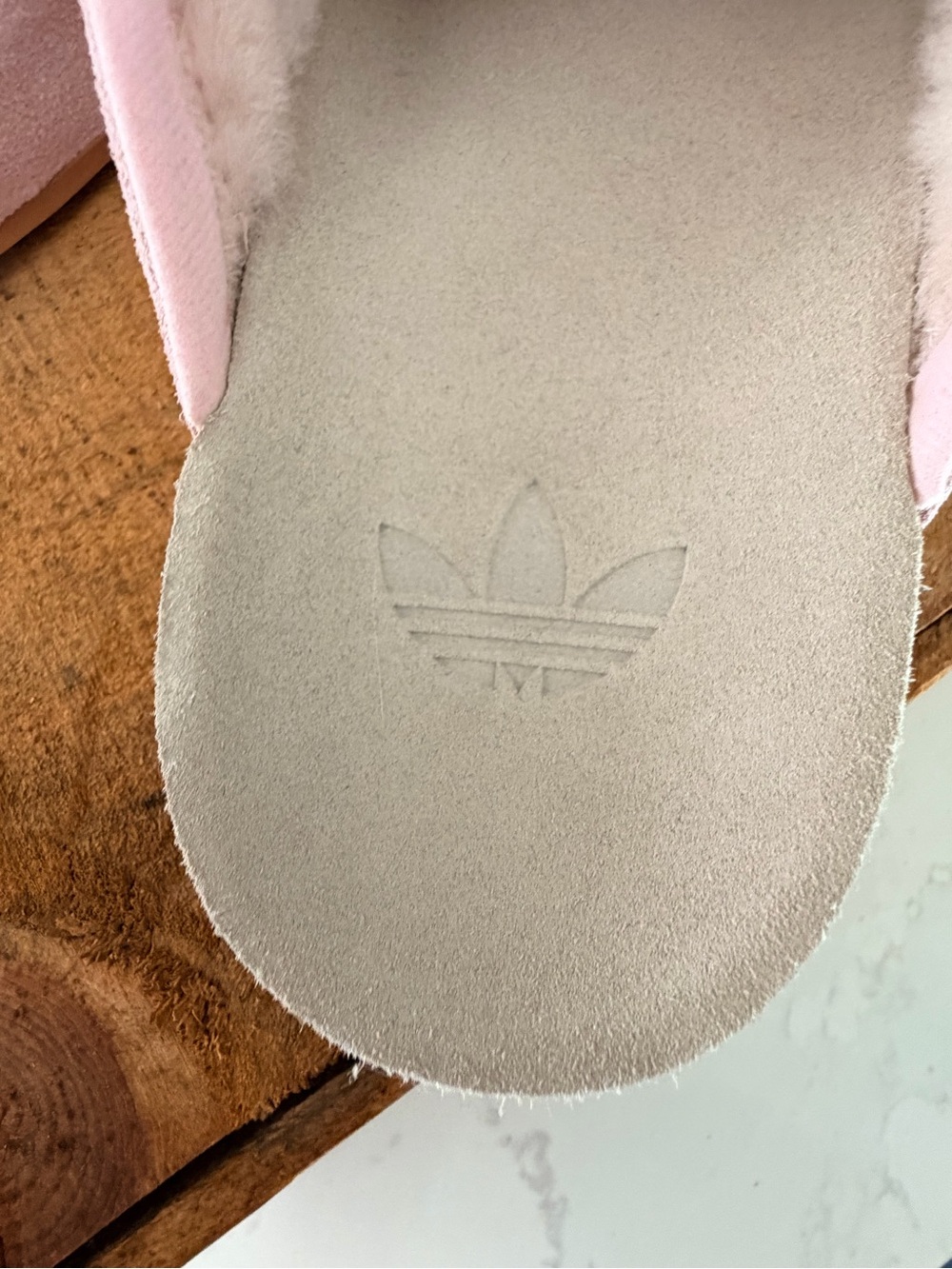 Women’s adidas Pink Suede Slide Slippers - Picture 5 of 5